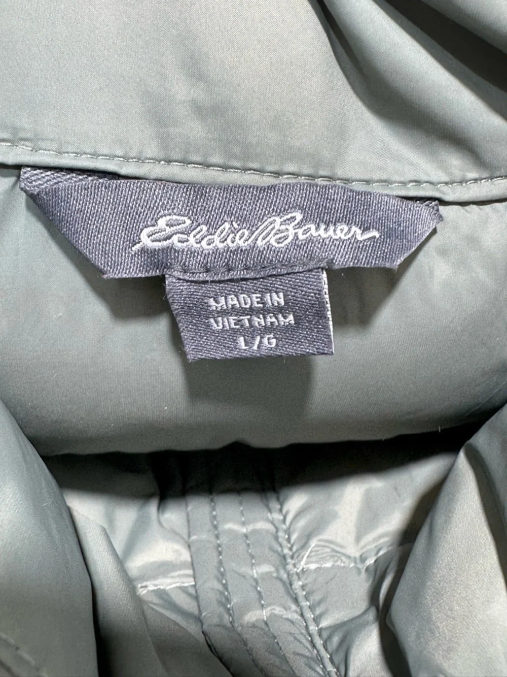 Eddie Bauer CirrusLite Down Vest Womens Sz L Olive Green 650 Fill Puffer Jacket - Picture 9 of 10